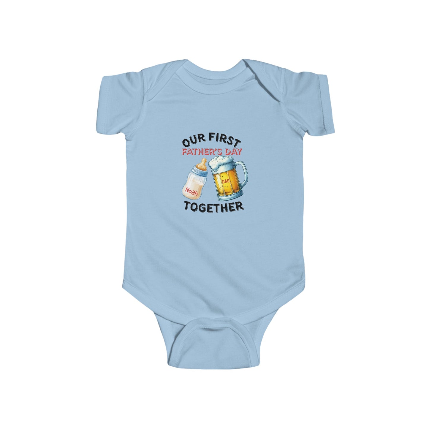 Our First Father's Day Together Infant Bodysuit, Baby Shower Gift, New Dad Outfit, Cute Baby Bodysuit, Father's Day Baby Clothes