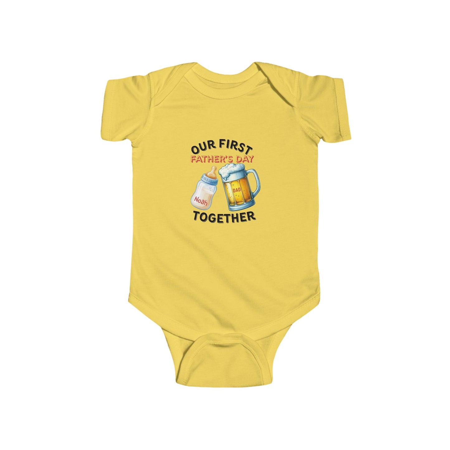 Our First Father's Day Together Infant Bodysuit, Baby Shower Gift, New Dad Outfit, Cute Baby Bodysuit, Father's Day Baby Clothes