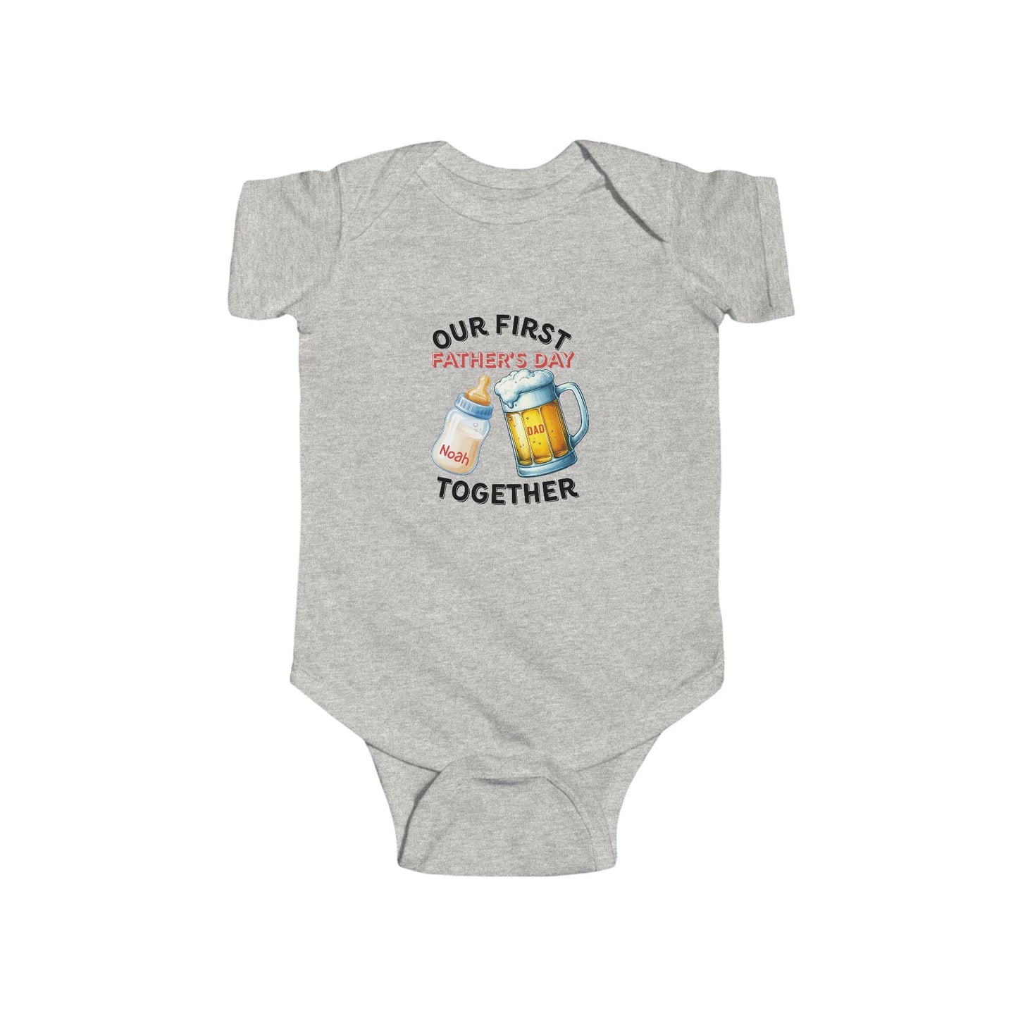 Our First Father's Day Together Infant Bodysuit, Baby Shower Gift, New Dad Outfit, Cute Baby Bodysuit, Father's Day Baby Clothes