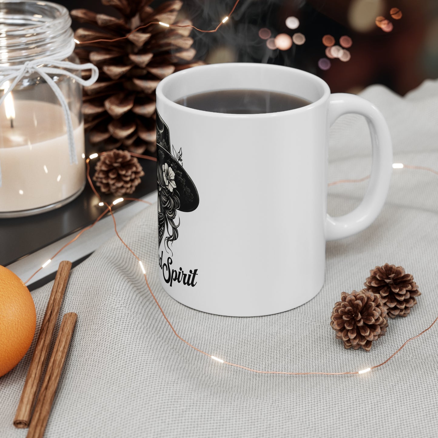 Untamed Spirit Skull Mug - 11oz Cowboy Designed Coffee Cup for Free Spirits