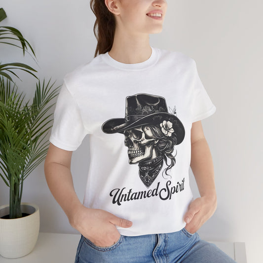 Untamed Spirit Unisex Skull Tee - Edgy Graphic T-Shirt for Free Spirits