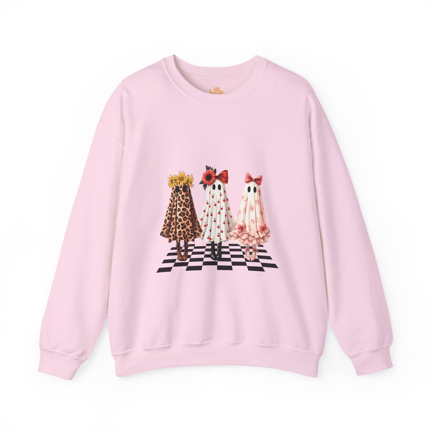 Chic Graphic Sweatshirt with Flower Dresses, Trendy Sweatshirt for Women, Fashion Gift for Mother's Day, Casual Style for Every Season